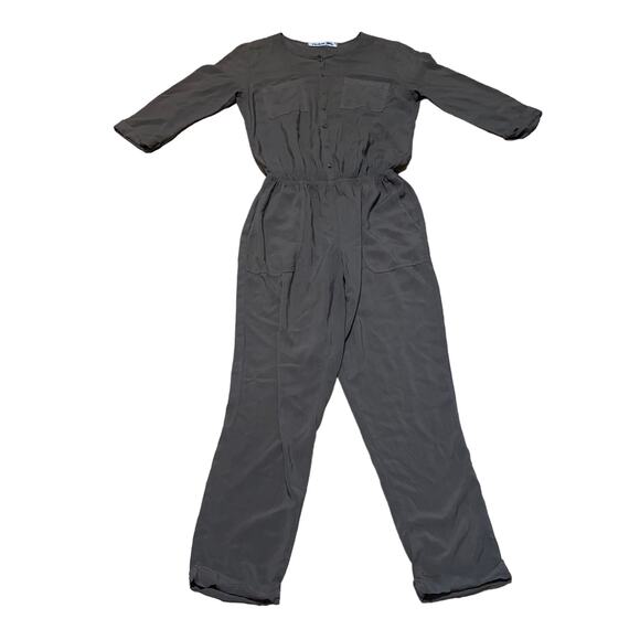 Michael Stars Utility Green Romper Jumpsuit Button Up with chest pockets small - Picture 7 of 12